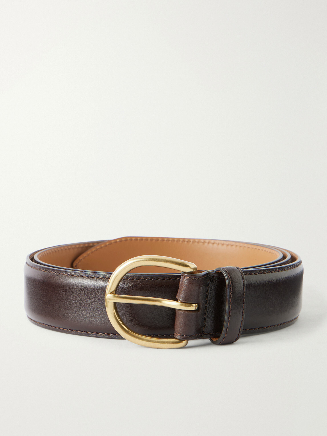 MORJAS - 3cm Leather Belt - Brown
