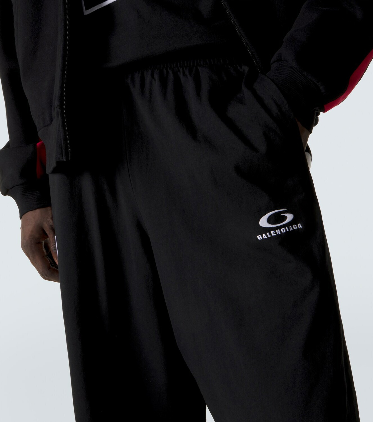 Balenciaga x NBA logo cotton fleece shorts