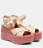 Chloé Isla leather espadrille wedges