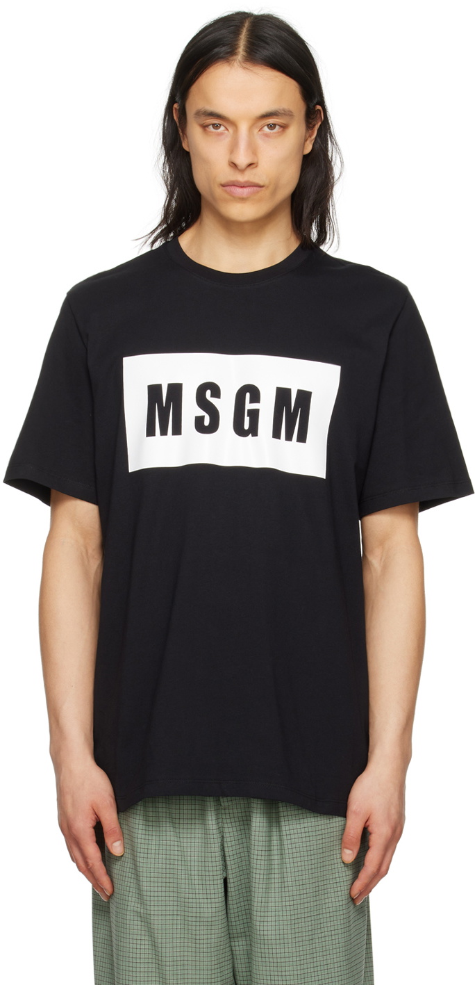 MSGM Black Box T-Shirt MSGM