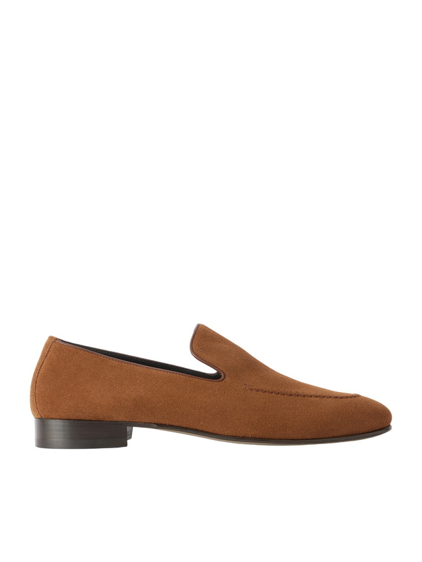 Photo: Manolo Blahnik - Truro Suede Loafers - Brown