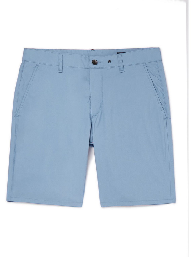 Photo: Rag & Bone - Perry Paperweight Straight-Leg Cotton-Blend Chino Shorts - Blue