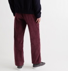 TOD'S - Cotton-Corduroy Trousers - Burgundy