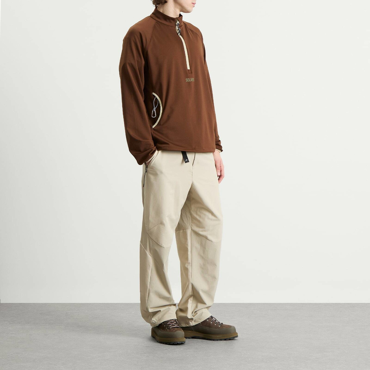 KA_YO_Prototype Men's Half Zip Base Layer in Burnt Wine
