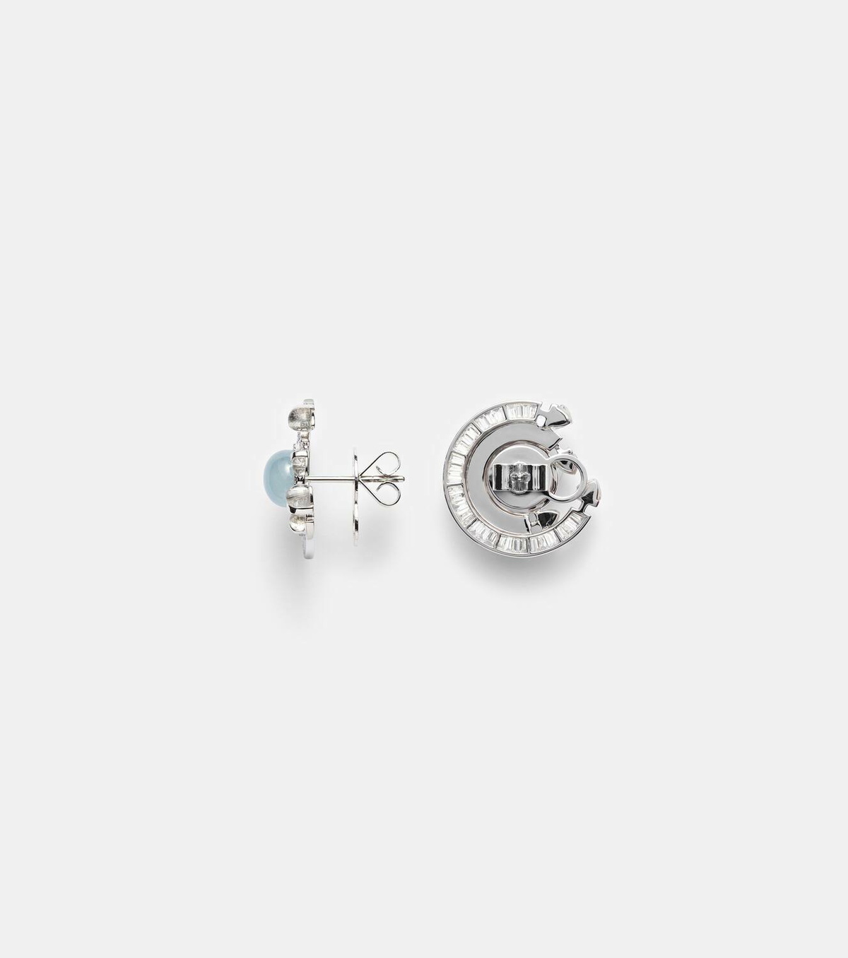 Ananya Chakra 18kt white gold earrings with pearls and gemstones