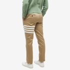 Thom Browne Men's Unconstructed Twill 4 Bar Chino in Camel