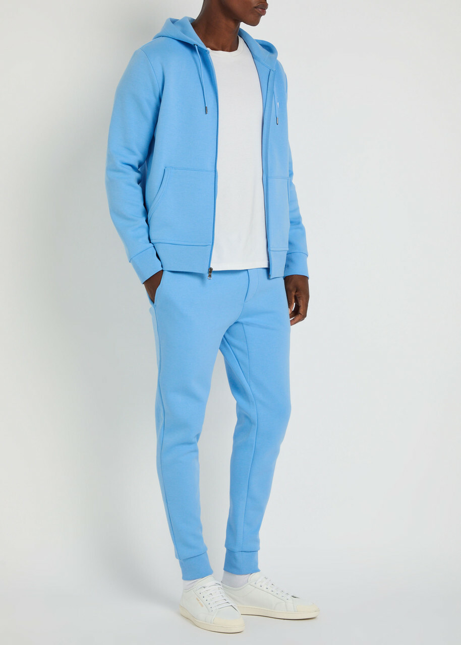 Polo Ralph Lauren Hooded Cotton-blend Sweatshirt Light Blue