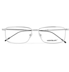 Montblanc - Rectangle-Frame Silver-Tone Optical Glasses - Silver
