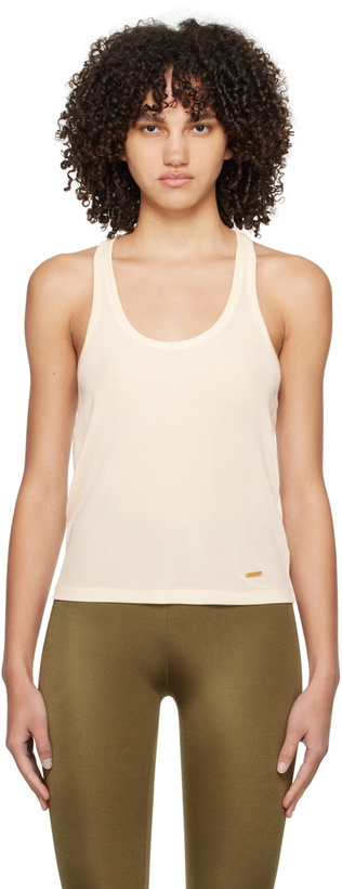 Photo: TOM FORD Off-White Scoop Neck Tank Top