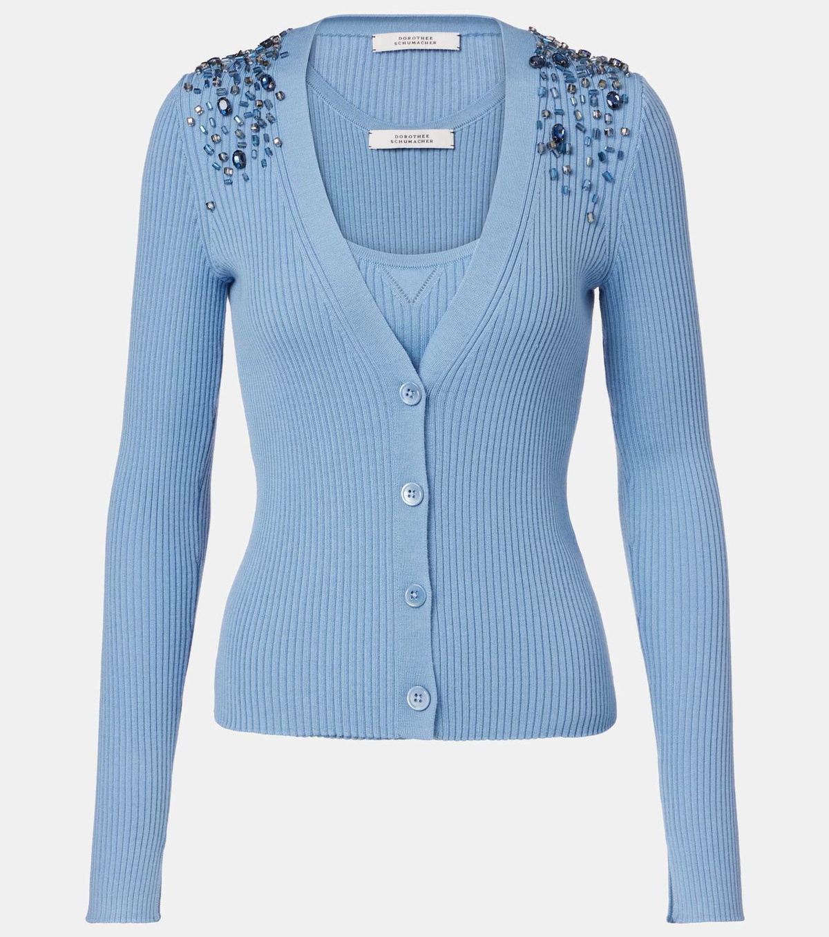 Dorothee Schumacher Embellished cardigan and tank top set