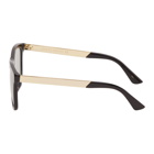 Gucci Black and Gold Square Sunglasses