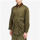 Monitaly Men's Military Half Coat Type B in Vancloth Sateen Olive