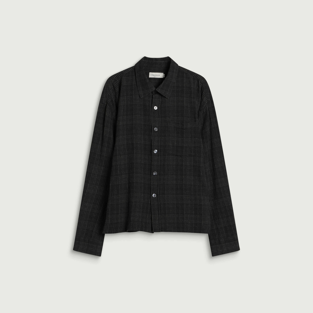 mfpen Men's Check Priority Shirt in Overdyed Black Check