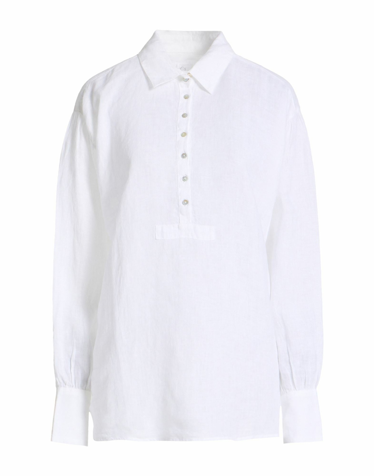 120% Lino Womens Top in Off white