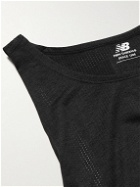 New Balance - Impact Logo-Print Perforated Recycled Jersey Running Tank Top - Black