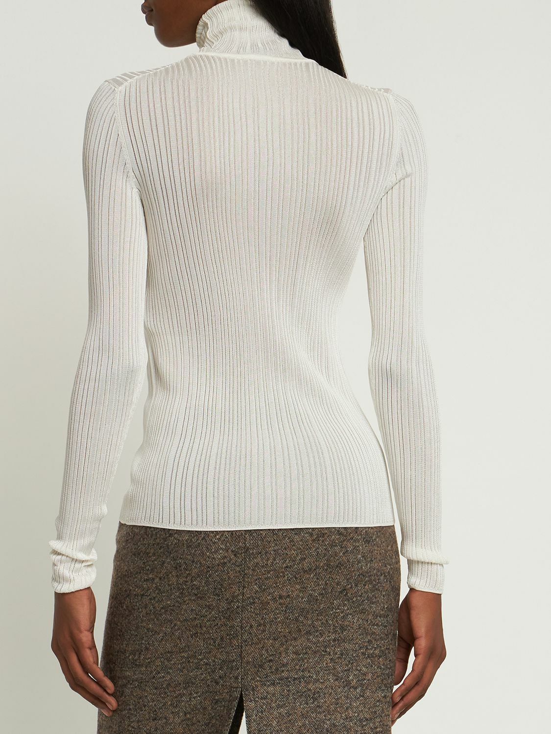 TOM FORD - Rib Knit Viscose Turtleneck TOM FORD