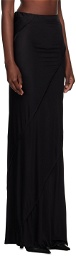 ioannes Black Pinched Seams Maxi Skirt