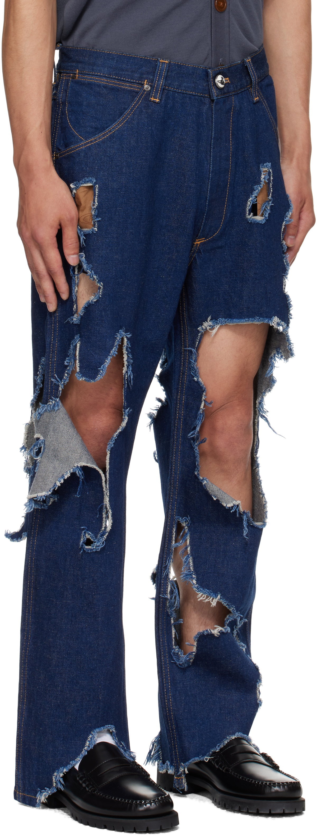 Vivienne Westwood Blue Distressed Ranch Jeans Vivienne Westwood