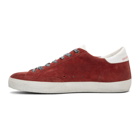 Golden Goose Red Suede Superstar Sneakers