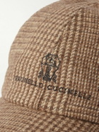 Brunello Cucinelli - Checked Wool-Blend Cap - Brown