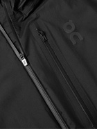 ON - Weather Colour-Block Recycled Micro-Ripstop Hooded Jacket - Black