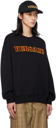 Versace Black Flocked Sweatshirt