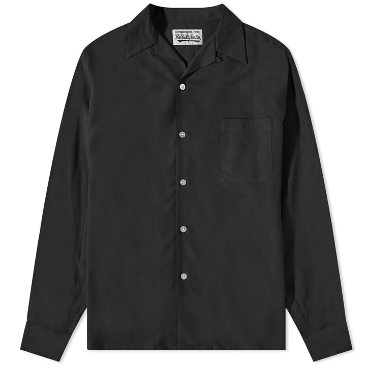 Photo: Wacko Maria Men's Chain Stitch Logo Shirt in Black