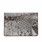 Dime Men's Embossed Leather Cardholder in Silver Snake 