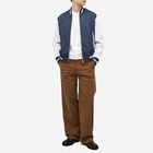 Givenchy Men's Mixed Material Varsity Jacket in Navy/White