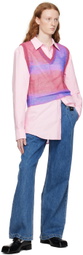 Wooyoungmi Pink Gradient Stripe Vest