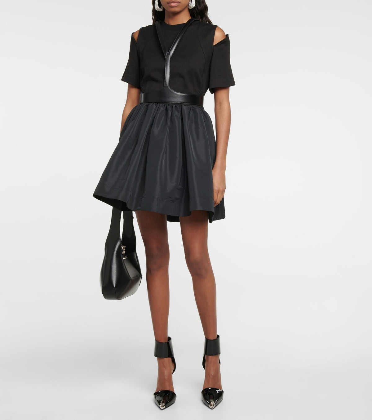 Mini-jupe Alexander McQueen Lin & Coton Peinte - Taille 40 (IT) / 4 S - Occasion Très Bon état
