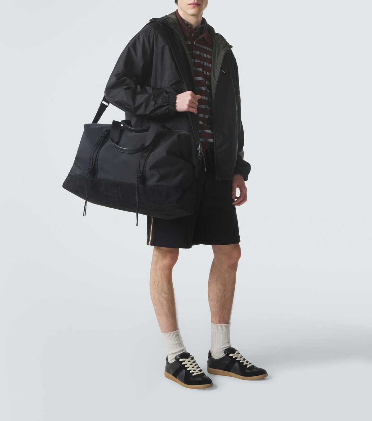 Moncler Leather-trimmed duffel bag