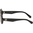 LOEWE Black Mini Anagram Oval Sunglasses