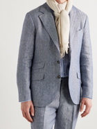 Brunello Cucinelli - Striped Linen, Cashmere and Silk-Blend Twill Scarf
