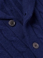 Polo Ralph Lauren - Shawl-Collar Cable-Knit Cashmere Cardigan - Blue