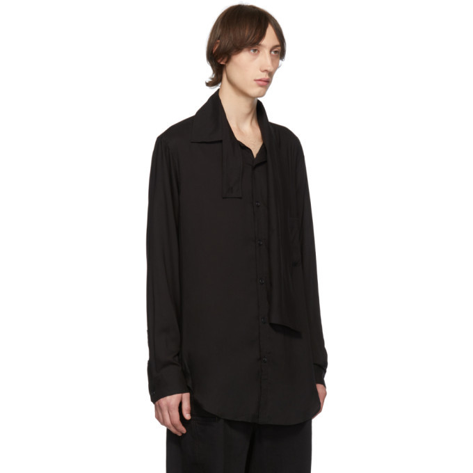 Yohji Yamamoto Black Collar Stole Shirt Yohji Yamamoto