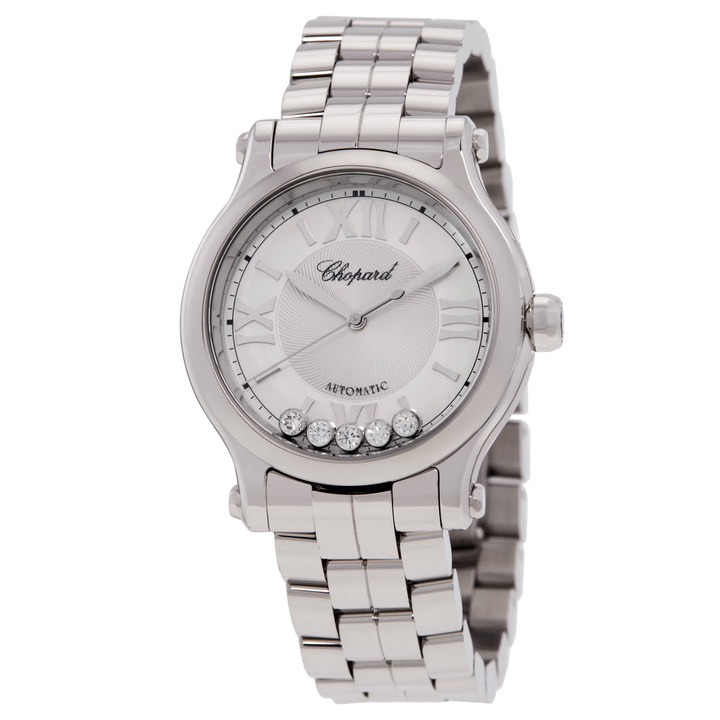 Photo: Chopard Happy Sport Automatic Chronometer Silver Dial Ladies Watch 278608-3002