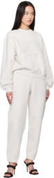 alexanderwang.t Off-White Distressed Logo Sweatshirt