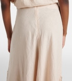 Velvet Malina linen midi skirt
