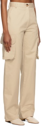 Elleme Beige High-Rise Trousers