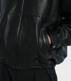 Nour Hammour Doran oversized leather blouson jacket