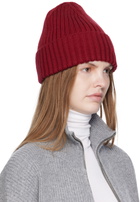 Ruslan Baginskiy Burgundy Monogram-Embroidered Wool Beanie