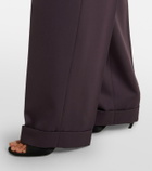 The Attico Pleated virgin wool wide-leg pants
