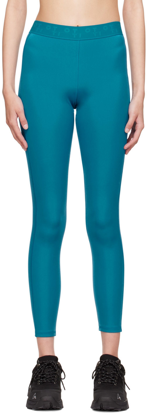 OTTI Blue Nylon Sport Leggings