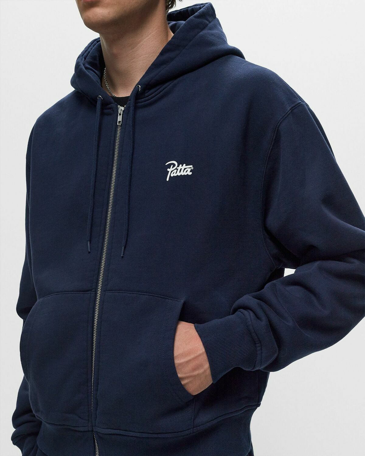 Patta Patta Classic Zip Up Hooded Sweater Blue Hoodies/Zippers