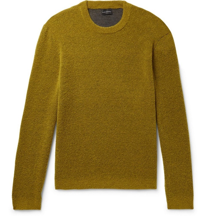 Photo: Club Monaco - Stretch Wool-Blend Bouclé Sweater - Chartreuse
