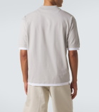 Prada Layered cotton piqué polo shirt
