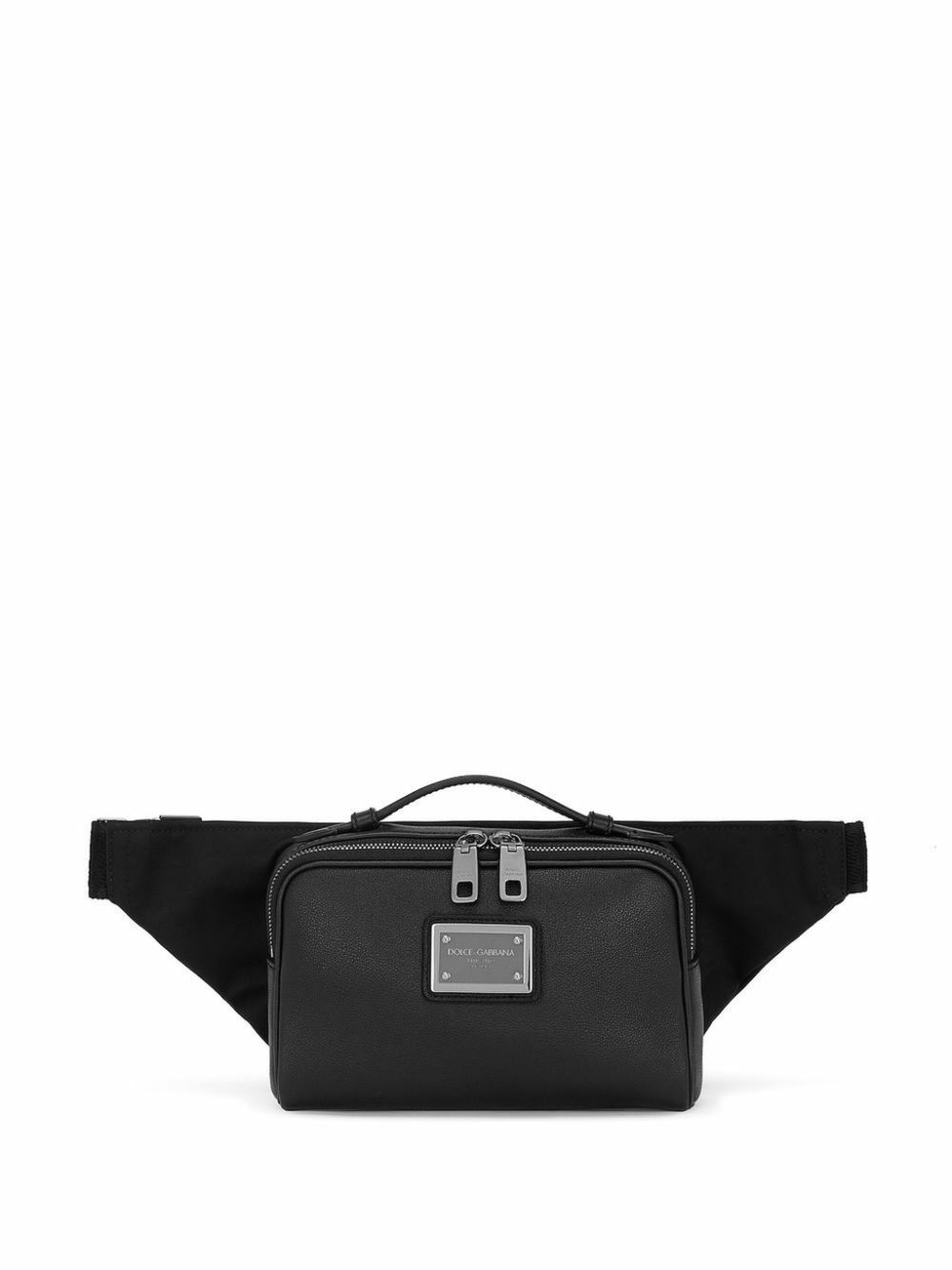 Dolce & Gabbana Black Logo-Plaque Belt Bag Dolce & Gabbana