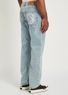 Billionaire Boys Club Arch Logo Straight-leg Jeans Light Blue