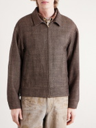 Visvim - Strato Leather-Trimmed Linen and Wool-Blend Twill Jacket - Brown